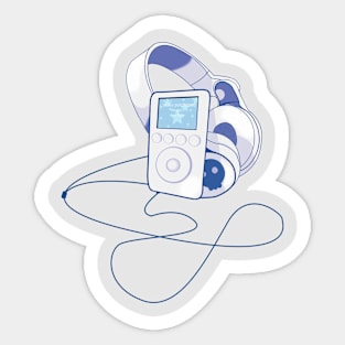 Music collector (blue) Sticker